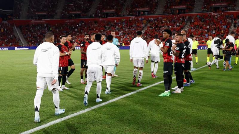 شوط اول تقدم ريال مدريد بهدف علي مايوركا في الدوري الاسباني