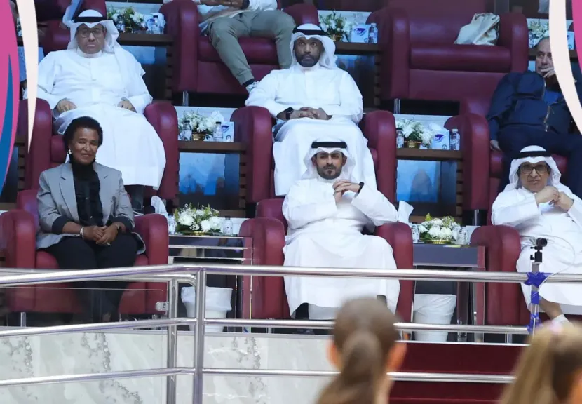 السالم والاحمد والمري خلال مباريات البطولة