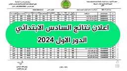 رابط نتائج السادس الابتدائي 2026...