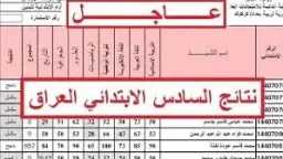 رابط نتائج السادس الابتدائي 2026...